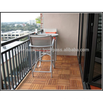 Hard Wood Deck Tiles with Interlocking System